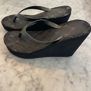 Armani exchange wedge heels